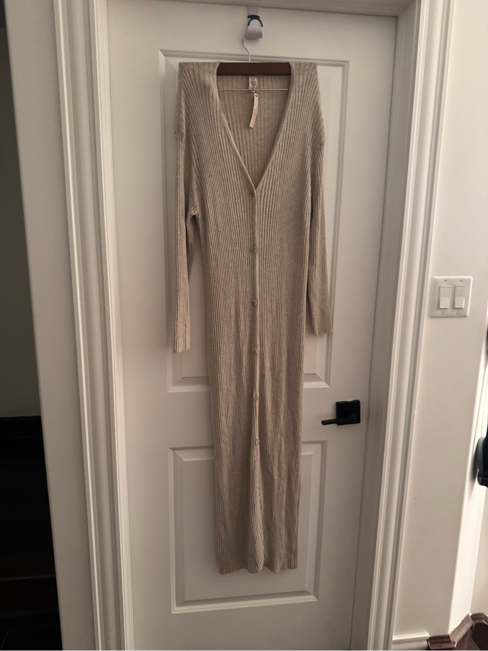 NWT knit midi dress Victoria Secret w/ V-neck and full front button CLOSURE